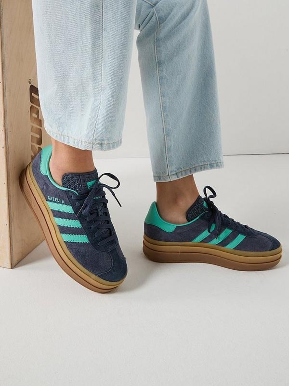 Adidas Gazelle Bold W Platform Sneaker - Navy & Teal